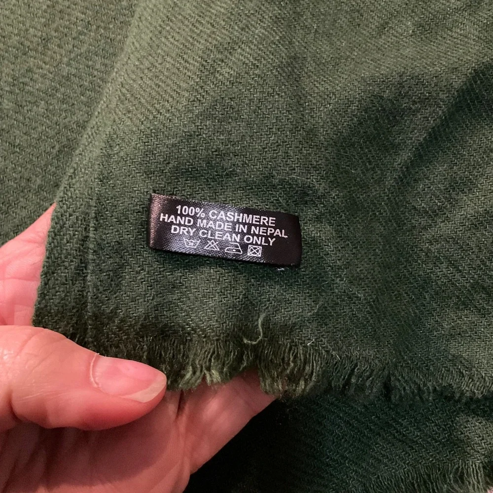 Cashmere Scarf Wrap‎ Dark Green 24